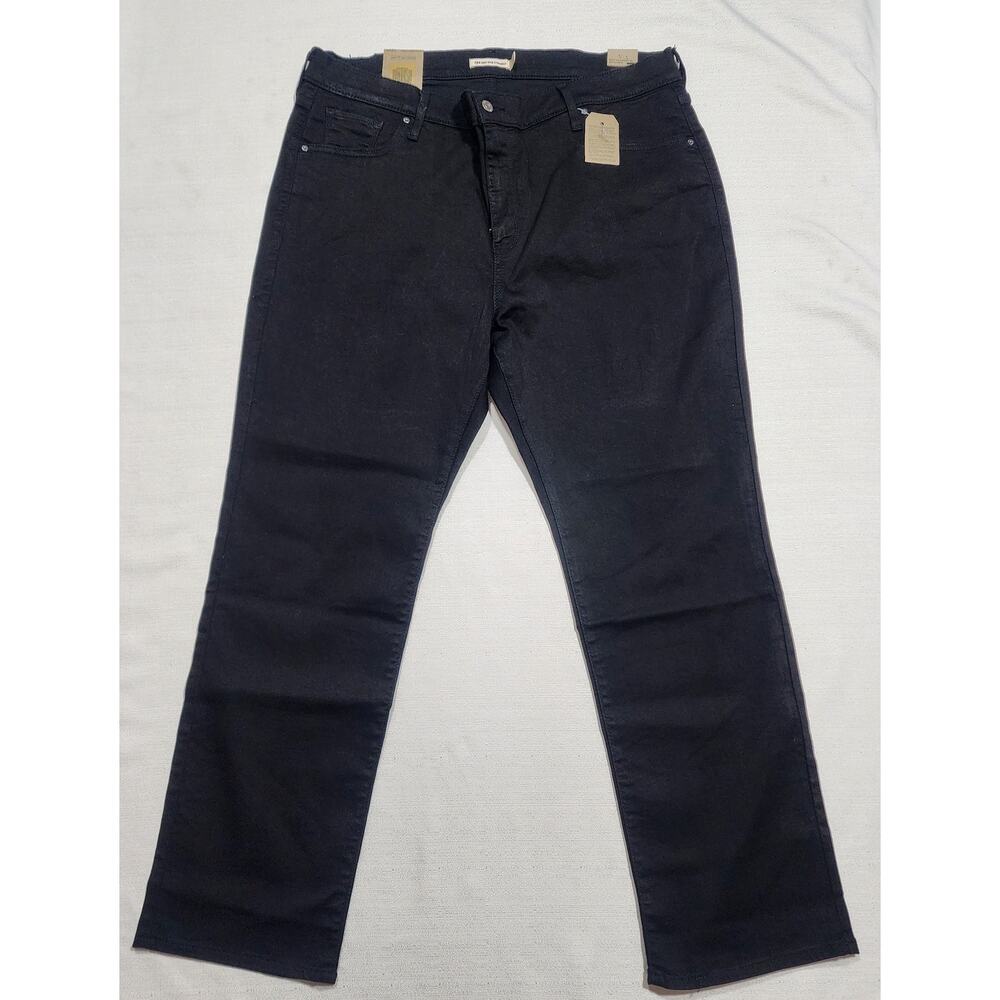 Levi's 724 high rise slim straight jeans size W38''xL42'' women's black